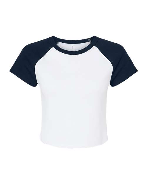 White/ Navy - BELLA + CANVAS 1201 - Size: 2XL