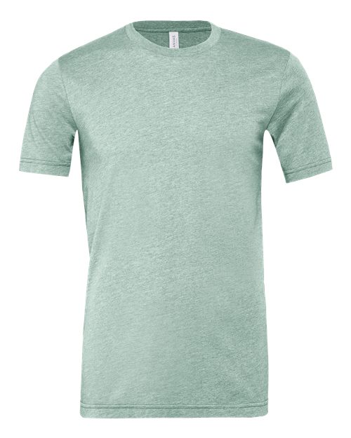 Heather Prism Dusty Blue - BELLA + CANVAS 3001CVC - Size: 2XL