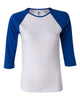 White/ True Royal - BELLA + CANVAS 2000 - Size: S