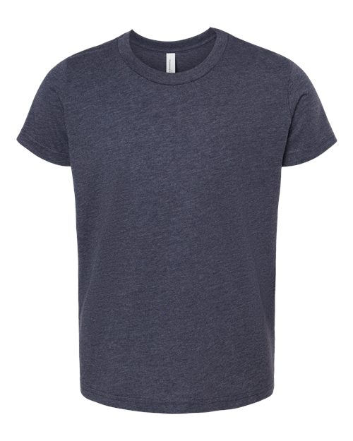 Heather Midnight Navy - BELLA + CANVAS 3001YCVC - Size: L