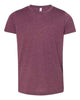 Maroon Triblend - BELLA + CANVAS 3413Y - Size: L