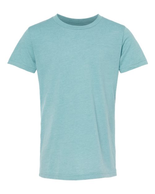 Heather Blue Lagoon - BELLA + CANVAS 3001YCVC - Size: L