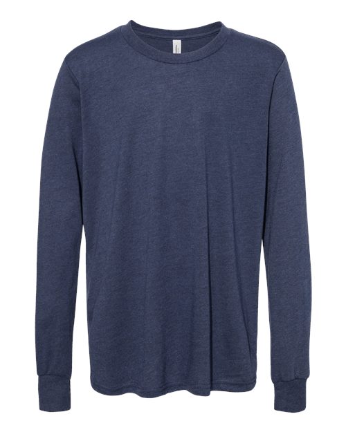 Heather Navy - BELLA + CANVAS 3501YCVC - Size: L