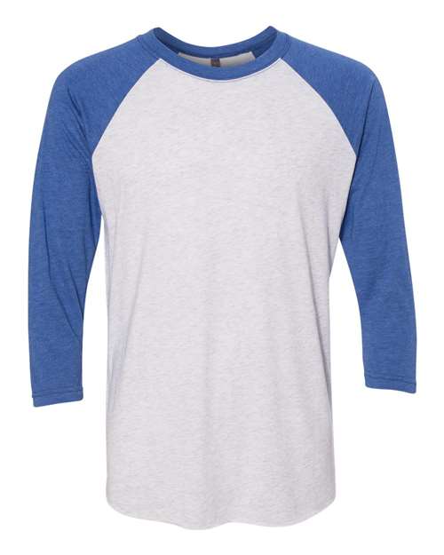 Vintage Royal Sleeves/ Heather White Body - Next Level - Next Level 6051 - Size: 2XL