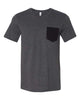 Dark Grey Heather/ Black - BELLA + CANVAS 3021 - Size: 2XL