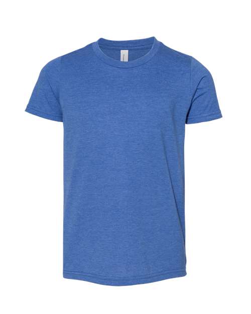 Heather True Royal - BELLA + CANVAS 3001YCVC - Size: L