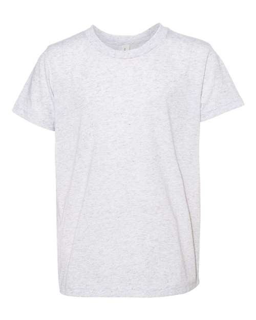 White Fleck Triblend - BELLA + CANVAS 3413Y - Size: L