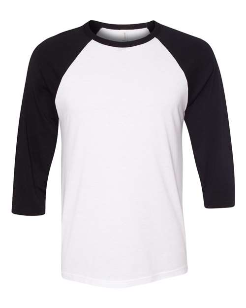 White/ Black - BELLA + CANVAS 3200 - Size: XL