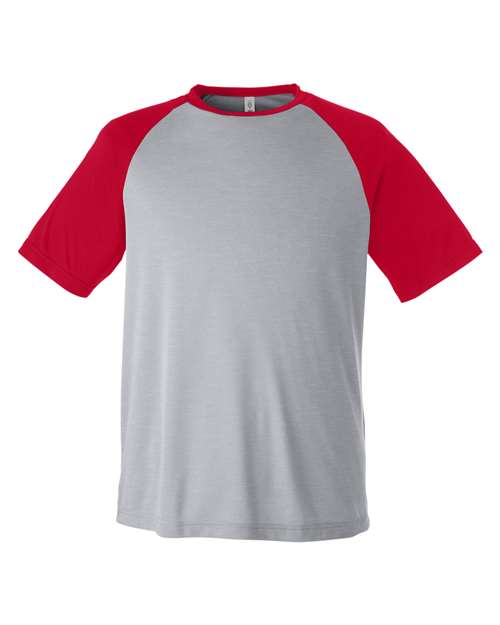 Athletic Heather/ Sport Red - Team 365 TT62 - Size: 2XL