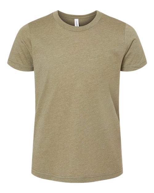 Heather Olive - BELLA + CANVAS 3001YCVC - Size: L