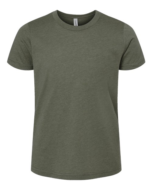 Heather Military Green - BELLA + CANVAS 3001YCVC - Size: L
