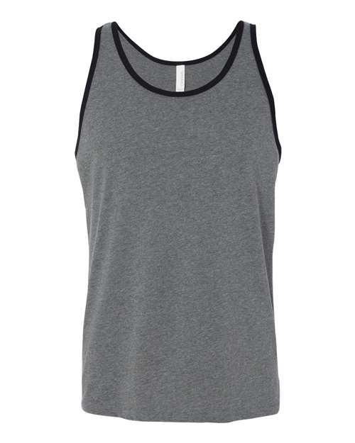 Deep Heather/ Black - BELLA + CANVAS 3480 - Size: 2XL