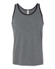 Deep Heather/ Black - BELLA + CANVAS 3480 - Size: 2XL
