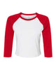 White/ Red - BELLA + CANVAS 1200 - Size: 2XL