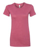 Heather Raspberry - BELLA + CANVAS 6004 - Size: M