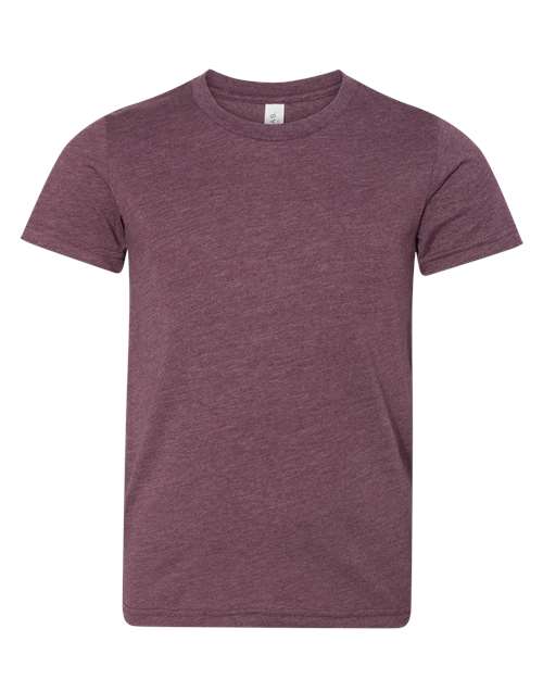 Heather Maroon - BELLA + CANVAS 3001YCVC - Size: L
