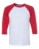 White/ Red - BELLA + CANVAS 3200 - Size: S