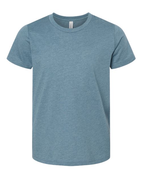 Heather Slate - BELLA + CANVAS 3001YCVC - Size: L