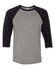Deep Heather/ Black - BELLA + CANVAS 3200 - Size: 2XL