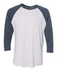 Indigo Sleeves/ Heather White Body - Next Level - Next Level 6051 - Size: 2XL