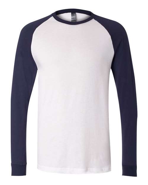 White/ Navy - BELLA + CANVAS 3000 - Size: 2XL