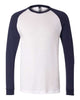 White/ Navy - BELLA + CANVAS 3000 - Size: S
